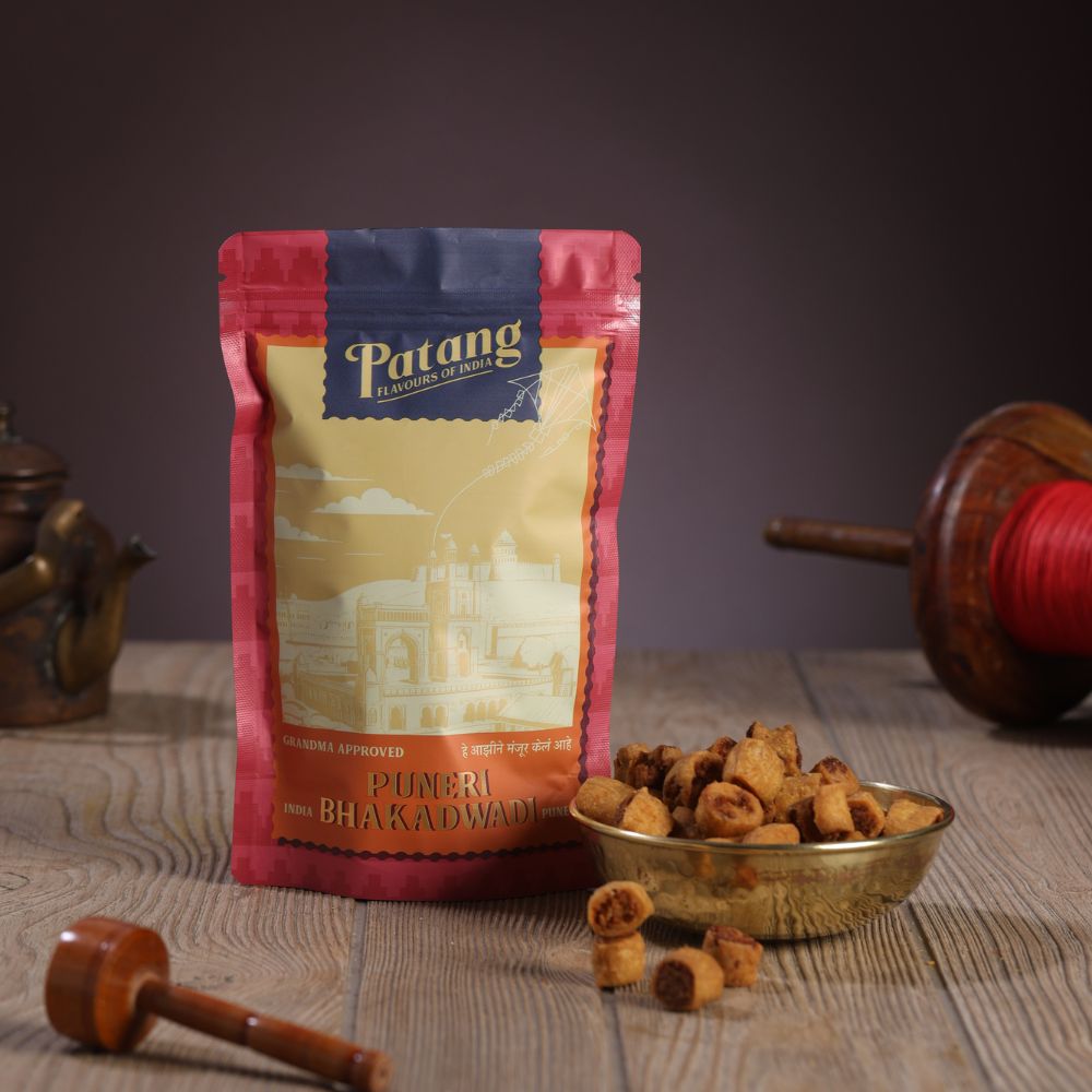 Buy authentic Puneri Bhakarwadi online - traditional Marathi sweet and salty namkeen made in groundnut oil