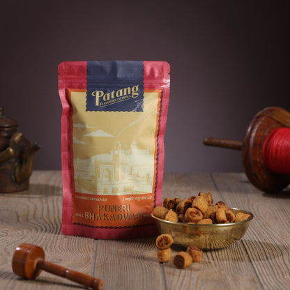 Buy authentic Puneri Bhakarwadi online - traditional Marathi sweet and salty namkeen made in groundnut oil